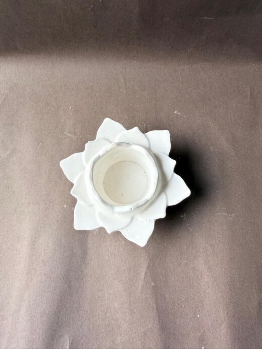 Lotus Concrete Tealight Holder - Ziya Candles