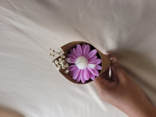 Purple Daisy Cup Candle - Ziya Candles