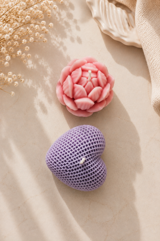 Blush Bloom & Lavender Heart