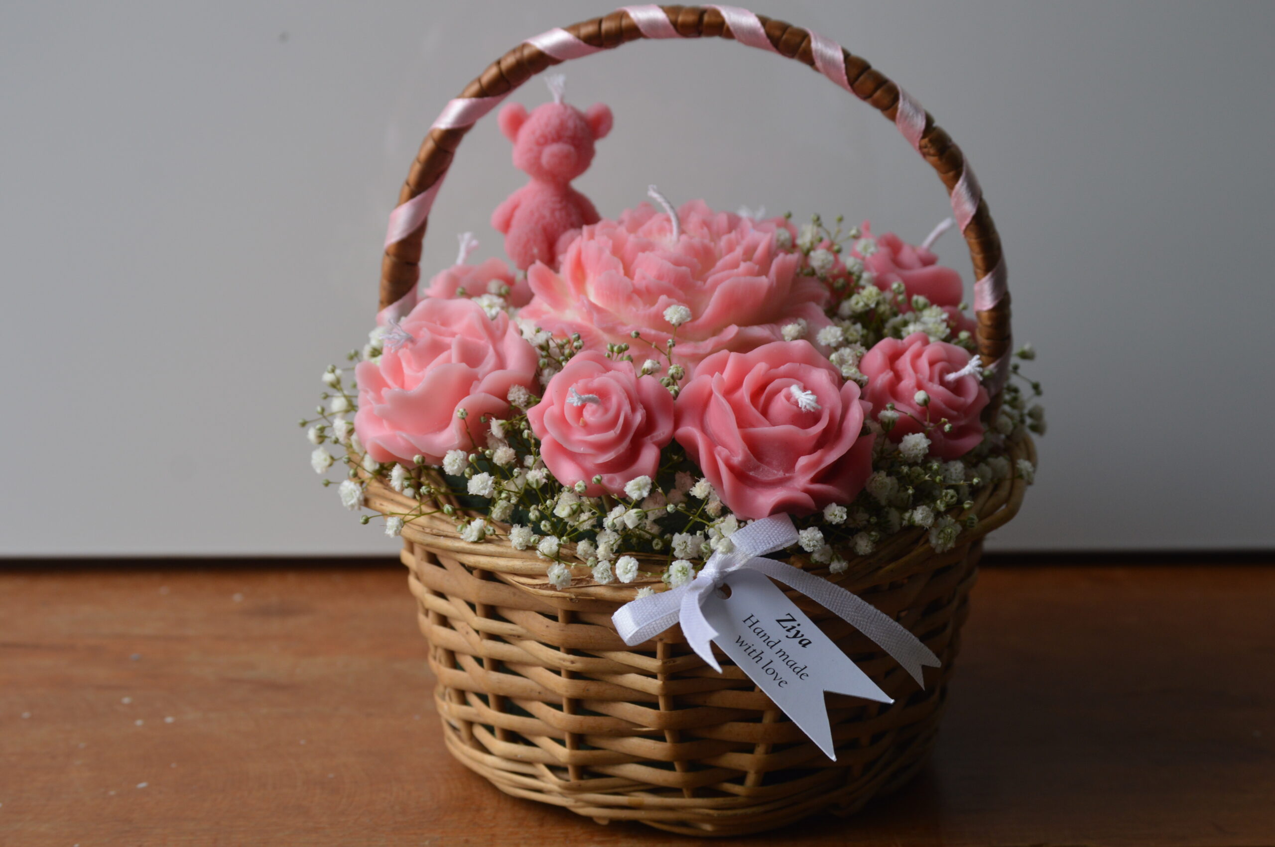 Blush Rose Basket